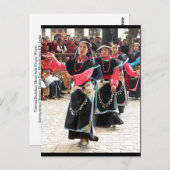 Tibetische Tänzer Traditionelle Kostüme Postkarte (Vorne/Hinten)