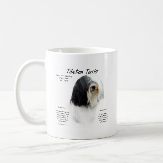 tibetische Terrier-Geschichte; ich Liebe tibetisch Kaffeetasse (Links)