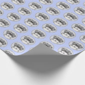 Tibetische Terrier-Malerei - Niedliche Hundekunst Geschenkpapier (Ecke)