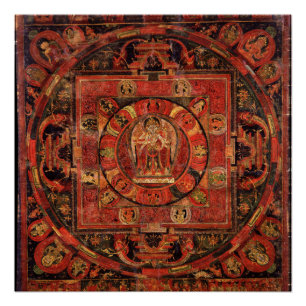 Tibetischer Buddhismus Mandala von Amogapasha Poster