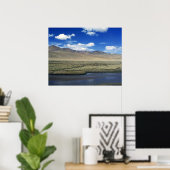 Tibetischer Hochwasserfluss und Range Poster (Heimbüro)