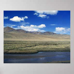 Tibetischer Hochwasserfluss und Range Poster