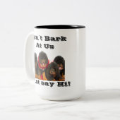 Tibetischer Mastiff-Cup Zweifarbige Tasse (Vorderseite Links)