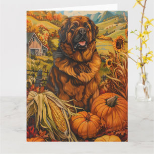 Tibetischer Mastiff Hund Herbst Ernteertrag Ernted Karte
