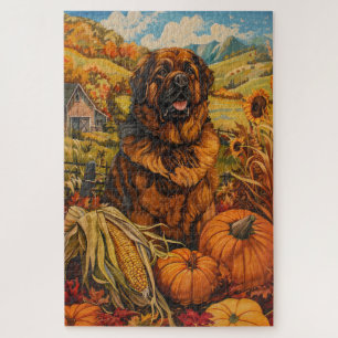 Tibetischer Mastiff Hund Herbst Ernteertrag Ernted Puzzle