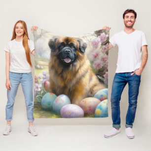 Tibetischer Mastiff Hund mit Ostereier Urlaub Fleecedecke