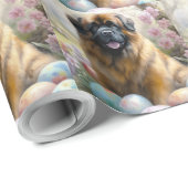 Tibetischer Mastiff Hund mit Ostereier Urlaub Geschenkpapier (Rolleneckpunkt)