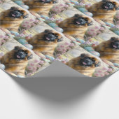 Tibetischer Mastiff Hund mit Ostereier Urlaub Geschenkpapier (Ecke)