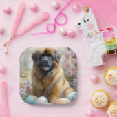 Tibetischer Mastiff Hund mit Ostereier Urlaub Pappteller (Party)