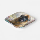 Tibetischer Mastiff Hund mit Ostereier Urlaub Pappteller (Gewinkelt)