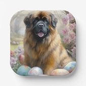 Tibetischer Mastiff Hund mit Ostereier Urlaub Pappteller (Vorderseite)