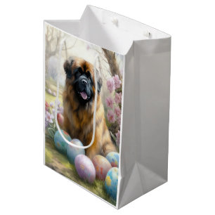 Tibetischer Mastiff-Hund mit Ostereiern Feiertag Mittlere Geschenktüte