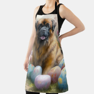 Tibetischer Mastiff-Hund mit Ostereiern Feiertag  Schürze