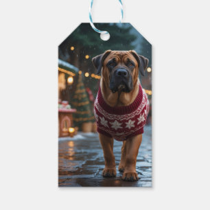 Tibetischer Mastiff Hund Weihnachten Schnee Urlaub Geschenkanhänger