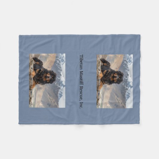 Tibetischer Mastiff in den Bergen Fleece Blanket (Vorderseite (Horizontal))