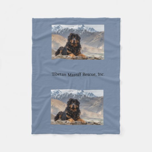 Tibetischer Mastiff in den Bergen Fleece Blanket (Vorderseite)