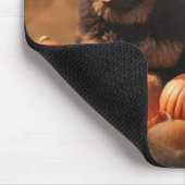 Tibetischer Mastiff Welpe Herbst Kürbis Mousepad (Ecke)