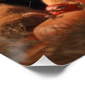 Tibetischer Mastiff Welpe Herbst Kürbis Poster (Ecke)