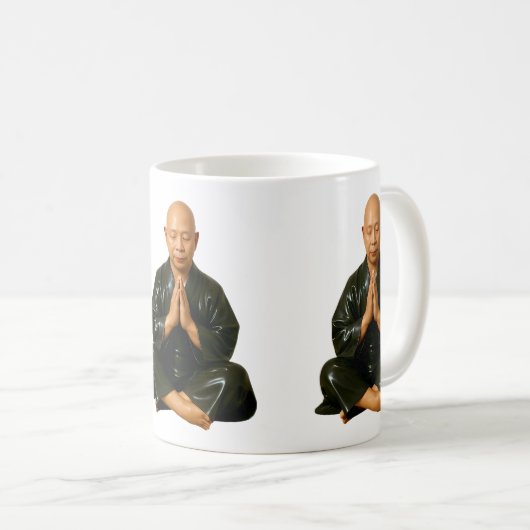 tibetischer Meditationsmönch Kaffeetasse (VorderseiteRechts)
