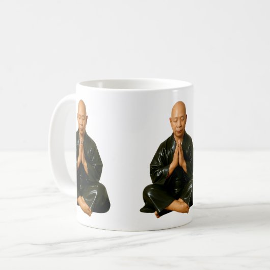 tibetischer Meditationsmönch Kaffeetasse (Vorderseite Links)