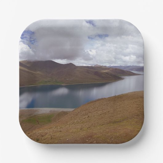 Tibetischer See Pappteller (Vorderseite)