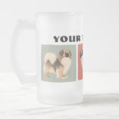 Tibetischer Spaniel 16 oz Mattierte Tasse (Links)