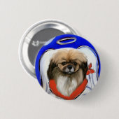 Tibetischer Spaniel Button (Vorne & Hinten)