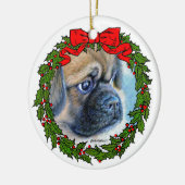 Tibetischer Spaniel, der von Glenda S. Harlan Geze Keramik Ornament (Links)