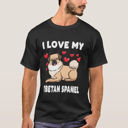 Tibetischer Spaniel Dog Long Sleeve T-Shirt (Vorderseite)