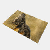 Tibetischer Spaniel. Fußmatte (Schrägansicht)