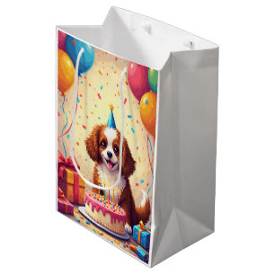 Tibetischer Spaniel-Geburtstagsfeier Mittlere Geschenktüte
