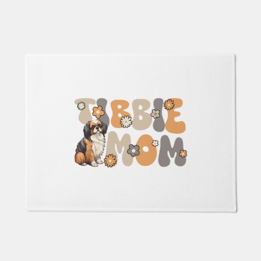 Tibetischer Spaniel Groovy Tibbie-Mama Fußmatte (Vorderseite)