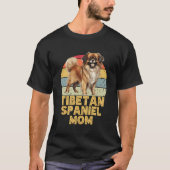 Tibetischer Spaniel Hund Mama Retro Funny meine Hu T-Shirt (Vorderseite)