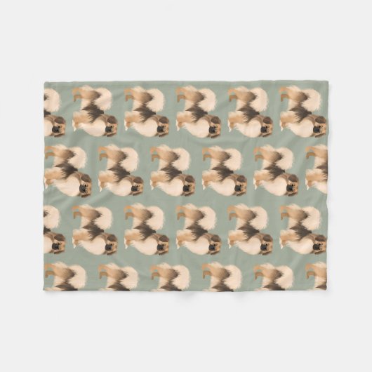 Tibetischer Spaniel (Sable) Blanket Fleecedecke (Vorderseite (Horizontal))