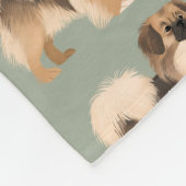 Tibetischer Spaniel (Sable) Blanket Fleecedecke (Ecke)