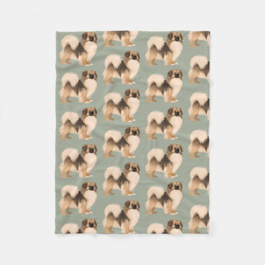 Tibetischer Spaniel (Sable) Blanket Fleecedecke (Vorderseite)