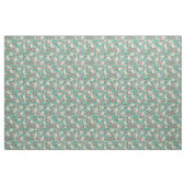 Tibetischer Spanier niedlicher Hund Vintage Blumen Stoff (Fat Quarter (45,7 x 55,9 cm))
