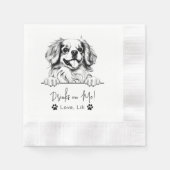 Tibetischer Spanier trinkt Personalisierte Getränk Serviette (Vorderseite)