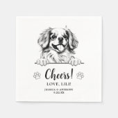 Tibetischer Spanierhund Zeichne Personalisierten B Serviette (Vorderseite)