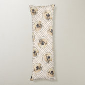 Tibetischer Spanisch-Malereicreme und Weiße Hunde  Seitenschläferkissen (Rückseite (Vertikal))