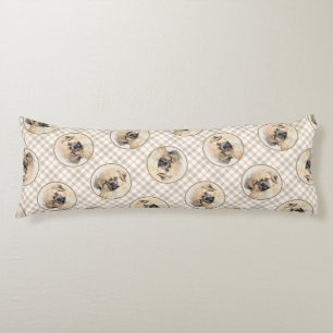 Tibetischer Spanisch-Malereicreme und Weiße Hunde Seitenschläferkissen