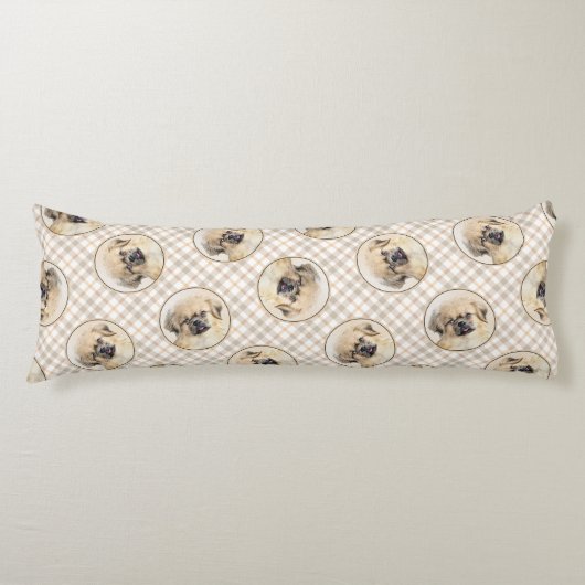 Tibetischer Spanisch-Malereicreme und Weiße Hunde  Seitenschläferkissen (Vorderseite)