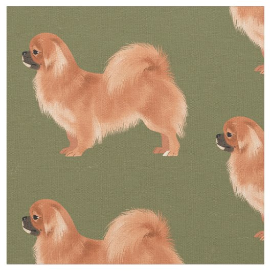 Tibetischer Spanisch (Rot) Fabric Stoff (Nahaufnahme)