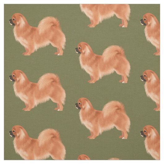 Tibetischer Spanisch (Rot) Fabric Stoff (Muster)