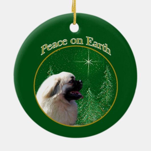 tibetischer spanischer Frieden Keramik Ornament (Hinten)