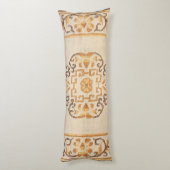 Tibetischer Tan-Gelbbraun  Seitenschläferkissen (Rückseite (Vertikal))