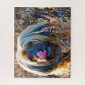 Tibetischer Terrier Dog Jigsaws. Puzzle (Vertikal)