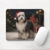 Tibetischer Terrier Dog zu Schneehochzeiten Mousepad (Mit Mouse)