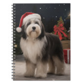 Tibetischer Terrier Dog zu Schneehochzeiten Notizblock (Vorderseite)