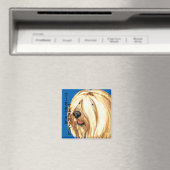 Tibetischer Terrier-Farbblock Magnet (In Situ (Geschirrspüler))